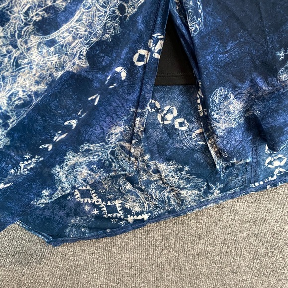 Simply Vera Wang 90s Dress XS Blue Patchwork Bandana Asymmetrical Boho Western - Picture 4 of 11